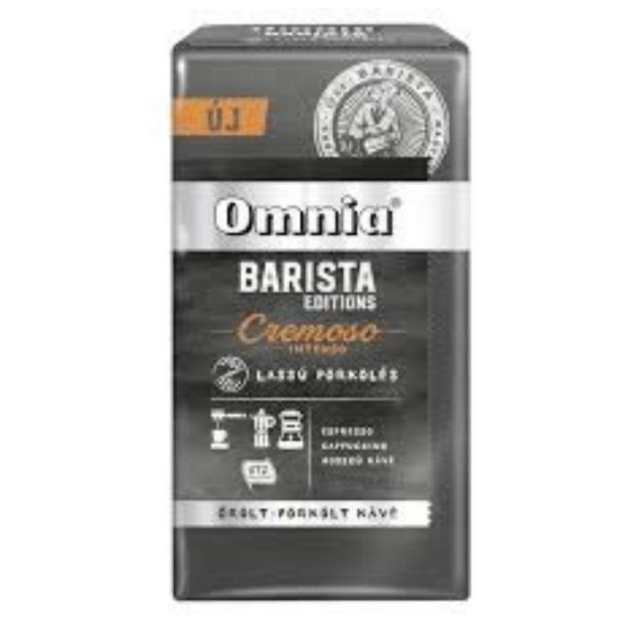 Omnia Barista Cremoso Intenso, őrölt pörkölt kávé, 225 g