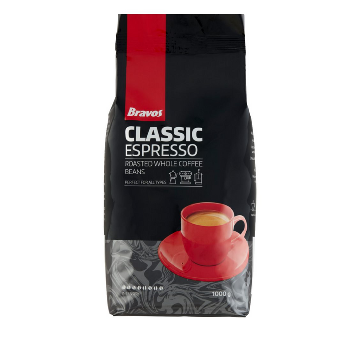 Bravos Classic Espresso, szemes kávé, 1000g