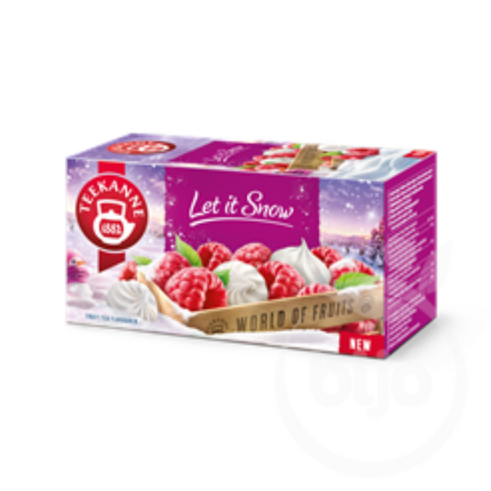 Teekanne let it snow habcsók és málna, ízű gyümölcstea, 20x2,25g