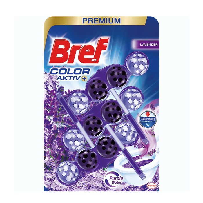 Bref purple aktiv lavender, toalett frissítő, levendula illattal 3x50g