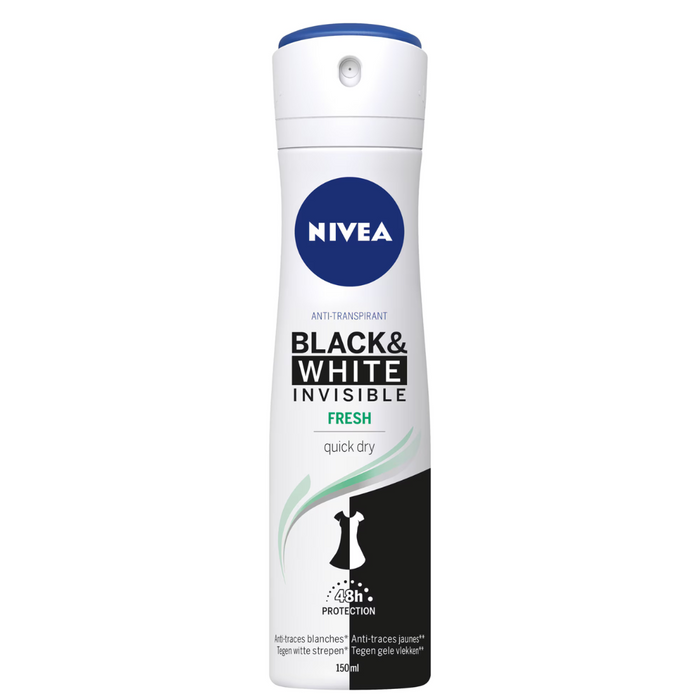 Nivea deo spray invisible black and white fresh 150ml