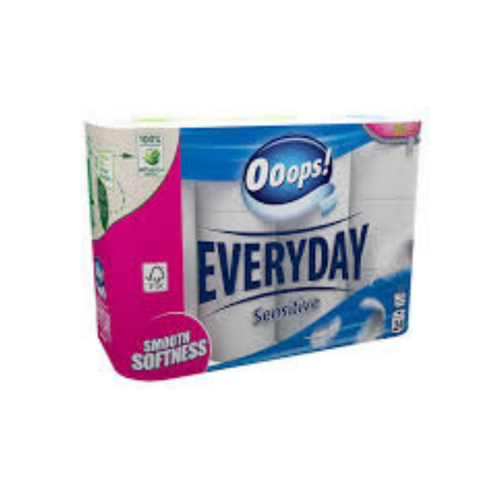 Ooops! everyday wc papír sensitive, 3 rétegű 24 tekercs
