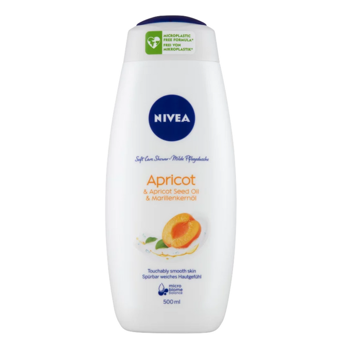 Nivea tusfürdő mikroműanyag mentes soft care apricot seed oil 250ml
