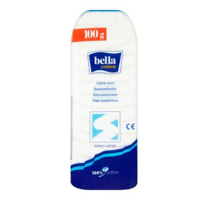 Bella pamut vatta, pamut és viszkóz, orvosi háztartási használatra fehér, 100 g