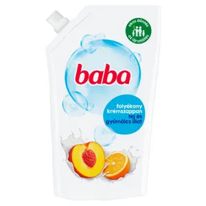 Baba folyékony krémszappan tej és gyümölcs illatú utántöltő 500 ml