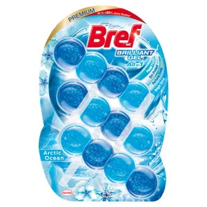 Bref brilliant gel arctic ocean, toalett frissítő, 3×42g