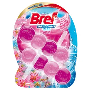 Bref brilliant gel spring rain, wc frissítő, 2 x 42 g