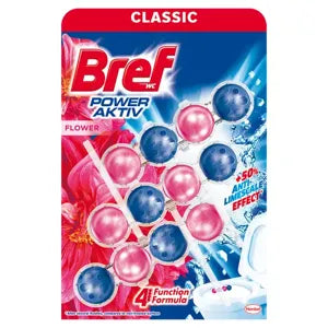Bref power aktiv flower, wc frissítő, 4 x 50 g