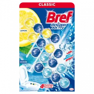 Bref power aktiv lemon , oceanwc frissítő, 4 x 50 g
