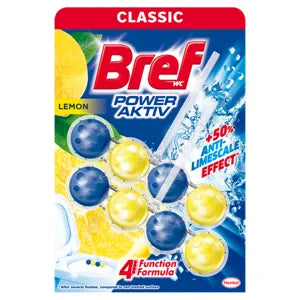 Bref power aktiv lemon, wc frissítő, 2 x 50 g