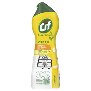 CIF Cleanboost Cream Lemon Súrolókrém 250 ml