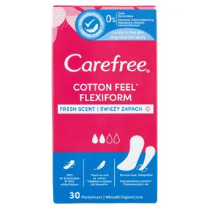Carefree cotton feel flexiform, tisztasági betét friss illattal, 30 db
