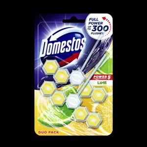 Domestos wc-frissítő power blokk, 2*55 g 5 lime