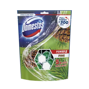 Domestos wc frissítő power5 blokk pine, 5*55 g