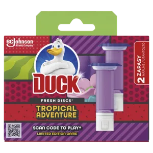 Duck wc öblítő korong utántöltő, tropical adventure, 2*36ml