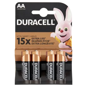 Duracell Extra Life alkáli ceruza elemek AA LR6/MN1500 1,5V