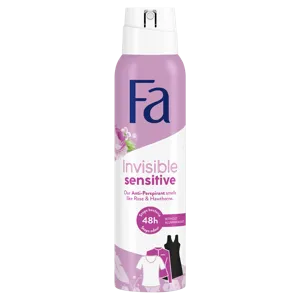 Fa izzadásgátló deospray rózsa és galagonya illattal invisible sensitive, 150 ml