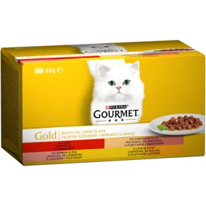 Gourmet gold falatok szószban nedves macskaeledel 340g