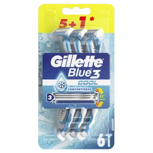 Gillette eldobható borotva blue 5+1 db 3, cool,