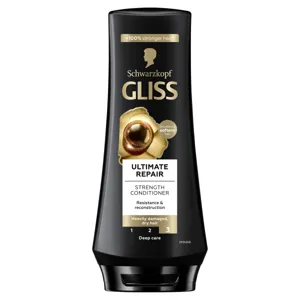 Gliss hajbalzsam ultimate repair folyékony keratinnal & fekete gyönggyel, 200 ml