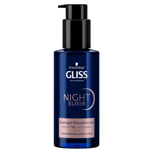 Gliss éjszakai hajpakolás sérült és töredezett hajra, 100 ml