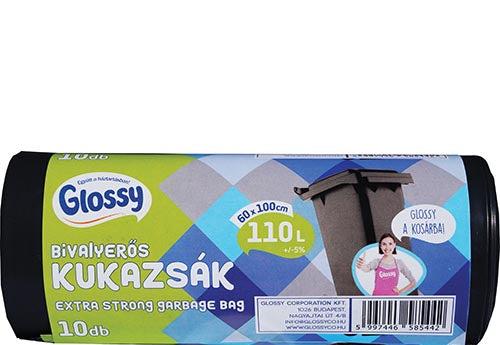 Glossy Bivalyerős kukazsák 110L
