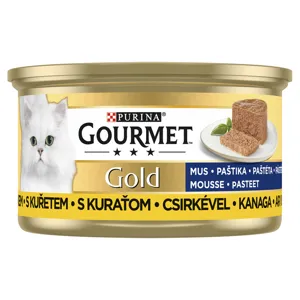 Gourmet gold csirkével pástétom nedves macskaeledel 85 g