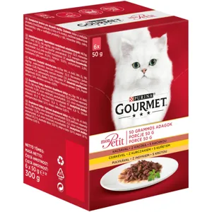 Gourmet mon petit nedves macskaeledel csirke kacsa pulyka mártással 6x50g