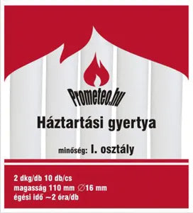 Gyertya 2dkg 10db-os