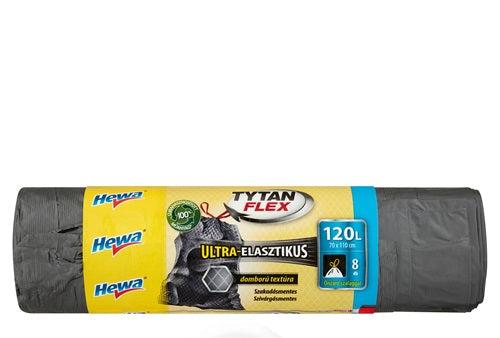 HEWA Szemetes Zsák Önzáró Tytan Fekete 120L/8 db