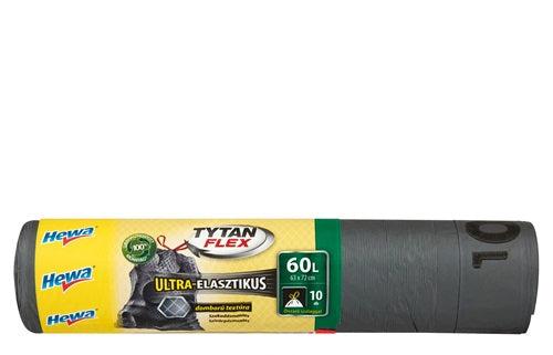 HEWA Szemetes Zsák Önzáró Tytan Fekete 60L/10 db