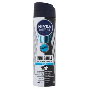 Nivea men black & white invisible fresh deo spray, 150 ml
