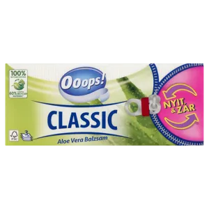 Ooops! classic papír zsebkendő aloe vera balzsam 90 db 3 rétegű