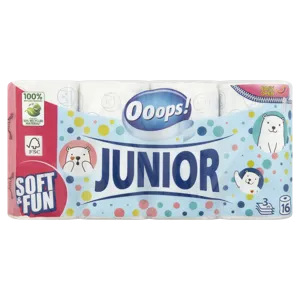 Ooops! junior toalett papír, 16 tekercs 3 rétegű