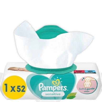 Pampers törlőkendő 52db Sensitive