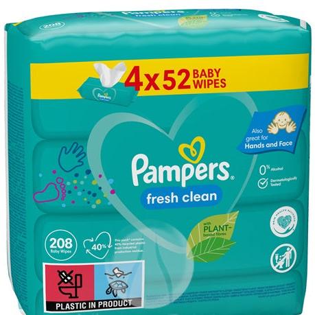 Pampers törlőkendő Fresh Clean 4x52db
