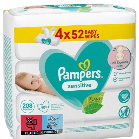 Pampers törlőkendő Sensitive 4x52db
