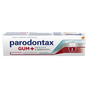 Parodontax fogkrém gum breath & sensitivity whitening fluoridos, 75 ml