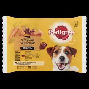 Pedigree alutasakos nedves kutya eledel marhával báránnyal pulykával répával 400g