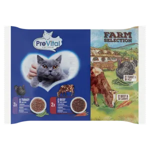 Prevital farm selection alutasak felnőtt, macskák számára, 4*85 g