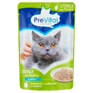 Prevital sterile alutasakos macskaeledel baromfival, 100g