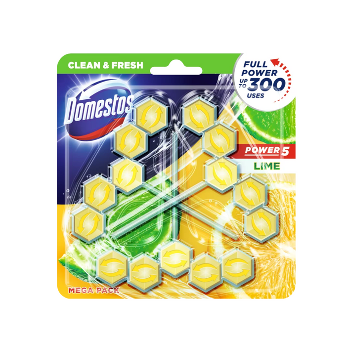 Domestos wc frissítő power5 blokk lime, 3*55 g