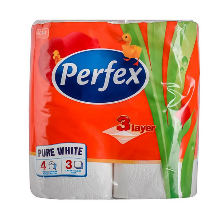 Perfex toalettpapír, 3 rétegű 4 tekercses