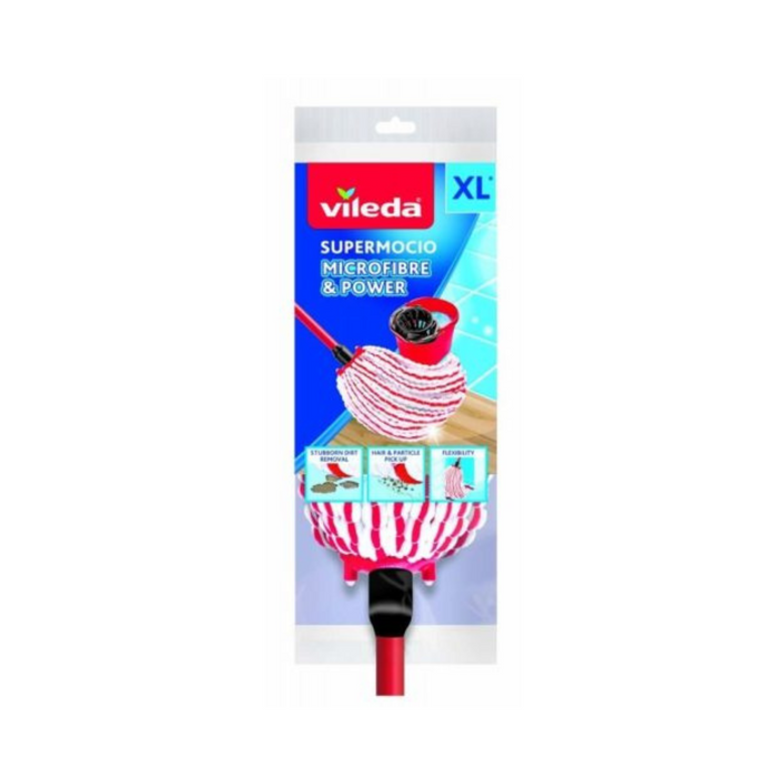 Vileda felmosófej+nyél supermoc, microfibre power xl