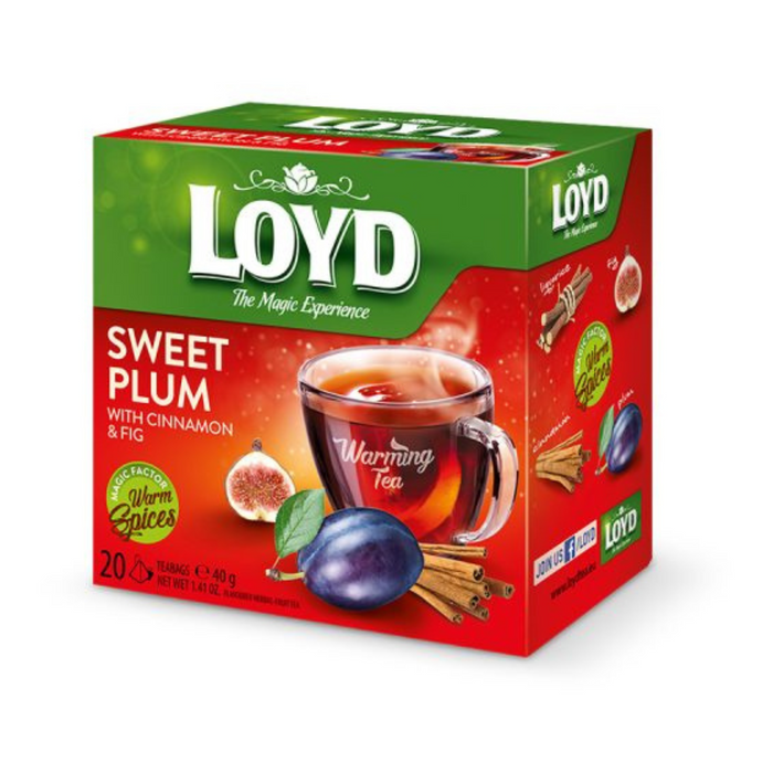 Loyd Piramis tea, Szilva és fahéj, 20 filter, 40 g