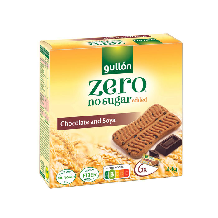 Gullón zero snack csokis keksz hozzáadott cukor nélkül, 144 gram