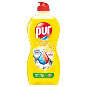 Pur kézi mosogatószer power lemon, 450 ml