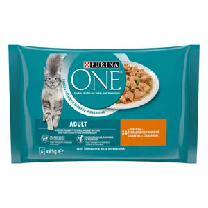 Purina One macska tasak adult csirke&zöldbab 4x85g