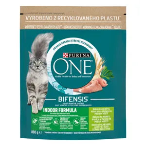 Purina one száraz macskaeledel indoor, pulyka gabona, 800g