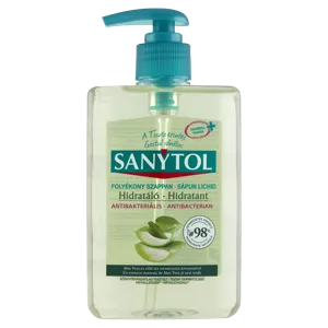 Sanytol szappan, antibakteriális hidratáló folyékony, aloe vera és zöld tea, 250 ml